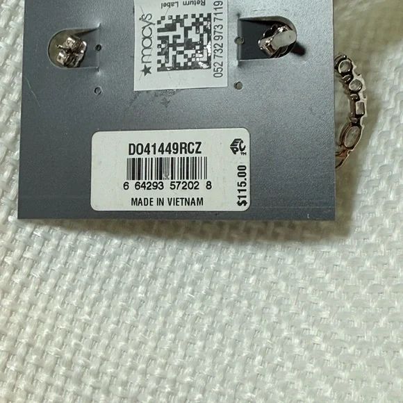 Eliot Danori Sparkling Silver Crystal Hoops - Picture 7 of 8